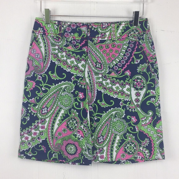 Lilly Pulitzer Pants - Lilly Pulitzer Paisley Blue Chipper Bermuda Shorts
